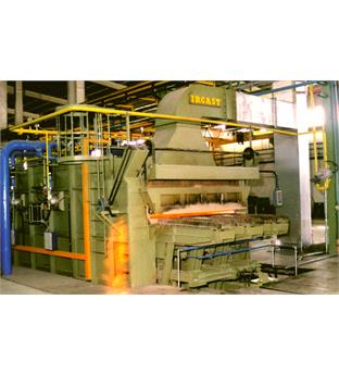 کوره‌ی گامی (واکینگ بیم) گرمکن میل‌گرد